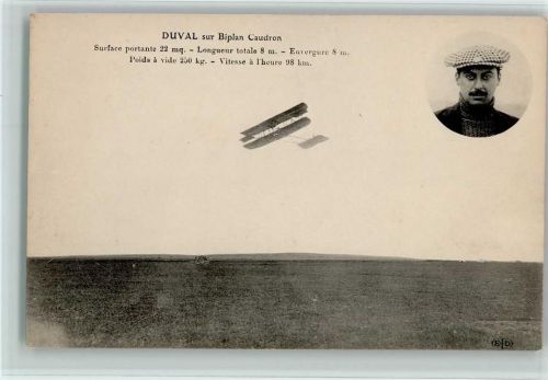 Duval sur Biplan Caudron AK