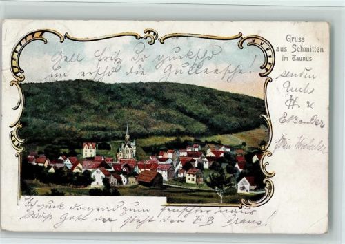 Schmitten 1904 Teilansicht, gute Erhaltung AK
