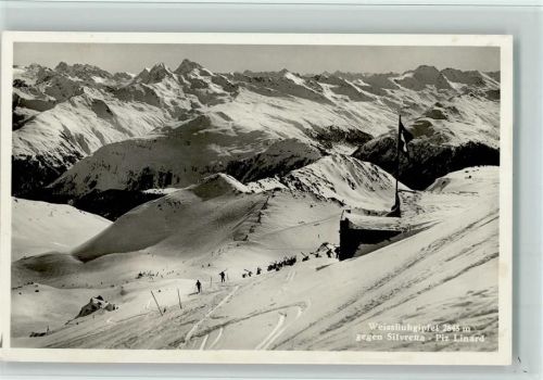 Weissfluhgipfel Silvretta Piz Linard Skifahrer