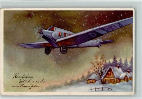 Neujahrswünsche Glückwunsch Flugzeug