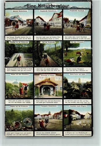 Bischofsheim Kreuzbergtour Bahnhof Kniebreche Kloster auf dem Kreuzberg