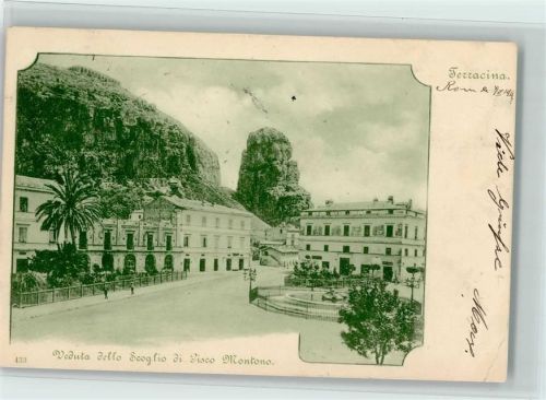 04019 Terracina 1900 - Veduta dello Scoglio di Pisco Montono