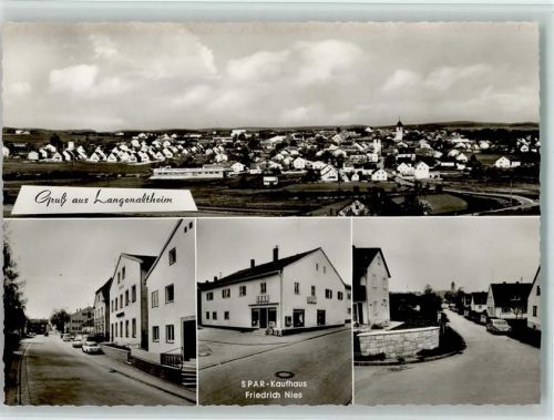 Langenaltheim 1969 SPAR-Kaufhaus, Straßenpartien, sehr gute Erhaltung AK