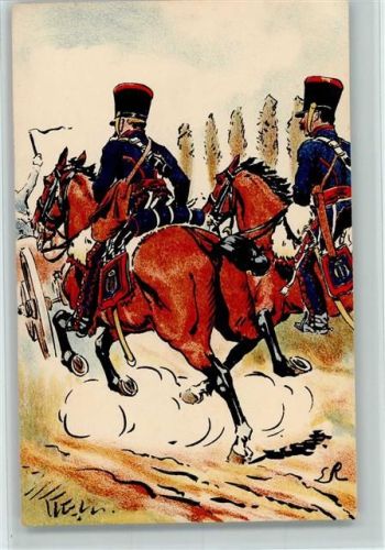 Armee Francaise Nr. 20 Artillerie a Cheval prenant position Friedland 1807 AK