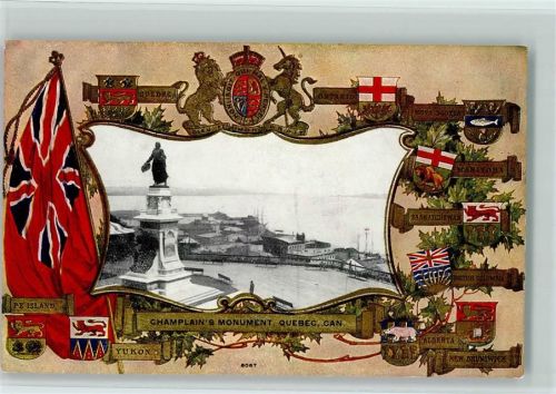 1905 Champlain Monument, Quebec - Wappen