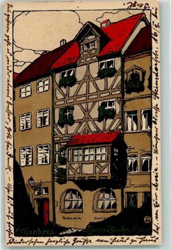 Nürnberg 1922 Hans Sachs Haus AK