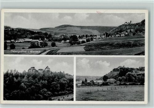 35104 W3540 Dalwigksthal , Waldeck - Gesamtansicht Ortsansichten 3-Bildaufnahme