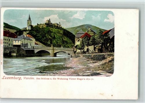 Vianden 1898 - Das Schloss , Brücke AK