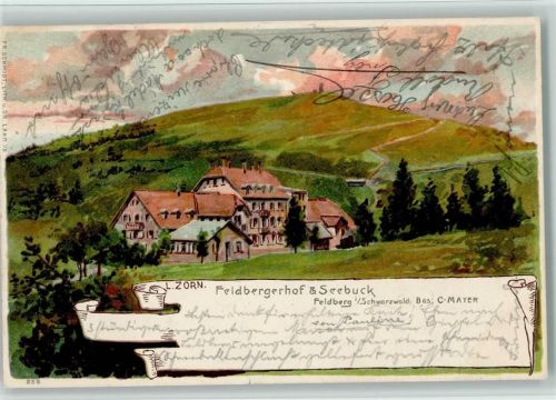 Feldberg 1901 Feldbergerhof & Seebuck - Stempel: Gasthaus z. Feldbergturm