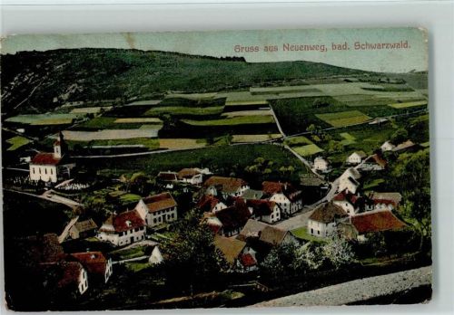Neuenweg 1909 Teilansicht, Eckknick AK