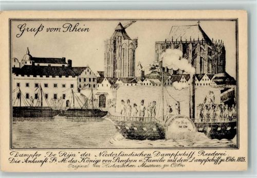 Köln Stadt Dampfschiff De Rijn Niederländische Dampfschiff-Reederei