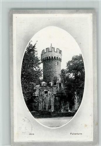 Jena 1908 Passepartout - Pulverturm - Burgen / Schlösser