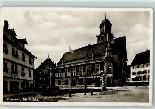 Meßkirch Marktplatz Norddeutscher Lloyd Bremen Litfaßsäule