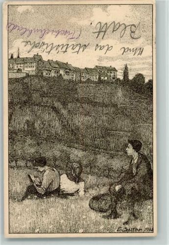 1915 sign E. Suter - Wandervogel , Schweizer Bund für abstinente Jugend - Landsgemeinde 1915