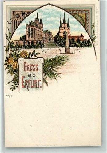 Erfurt 1898 Gruss aus - Verlag Metz 3066 AK