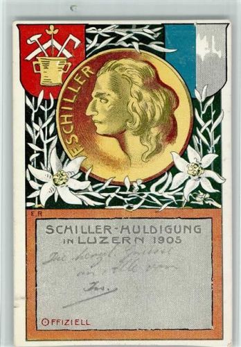 Luzern 1905 Prägedruck - Huldigung 1905