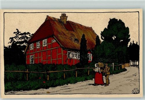 Lüneburger Heide Altes Schulhaus sign Nr. 4306