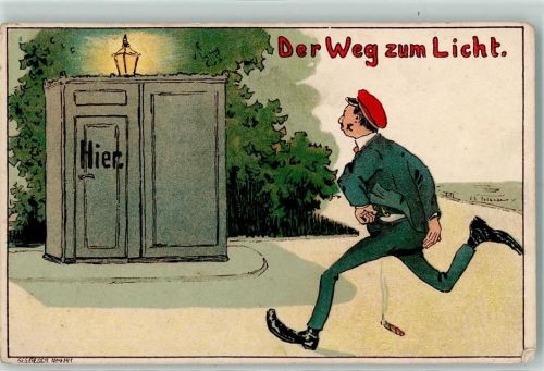 1900 Der Weg zum Licht Student AK