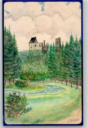 sign. Handgemalt