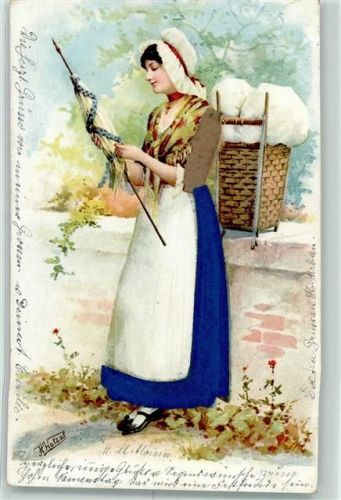 1906 Prägedruck Künstlerkarte sign. Watzal AK