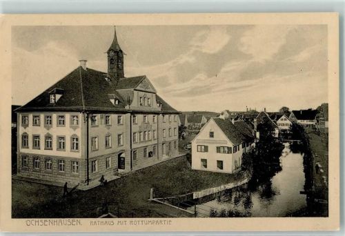 Ochsenhausen Rathaus mit Rottumpartie