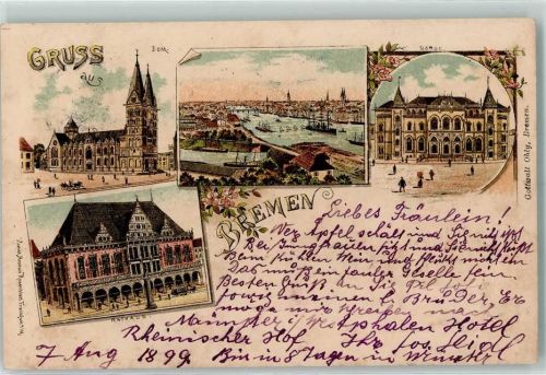 Bremen 1899 Dom Börse Rathaus