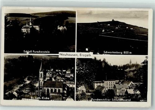 Neuhausen Schloss Purschenstein Schwartenberg Evang. Luth. Kirche Purschensteiner Schlossbrauerei