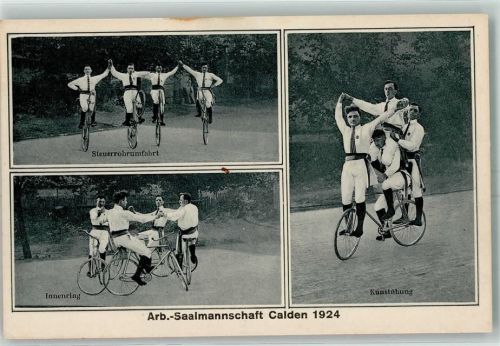 Calden Kunstfahrer Artisten - Arb. Saalmannschaft 1924 AK