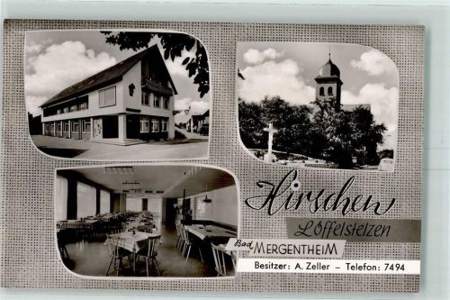 Bad Mergentheim Gasthaus Hirschen Löffelstelzen Bes A. Zeller