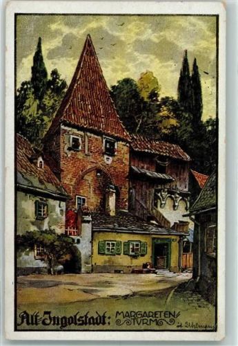 Ingolstadt Alt-Ingolstadt Margaretenturm sign