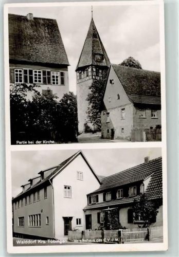 Walddorf Partie bei der Kirche Vereinshaus des CVJM