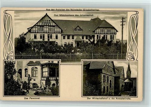 Neinstedt Jugendstil-Ornamente . Elisabethstift - Mädchenhaus, Pensionat, Wirtschaftshof,gute Erhaltung AK