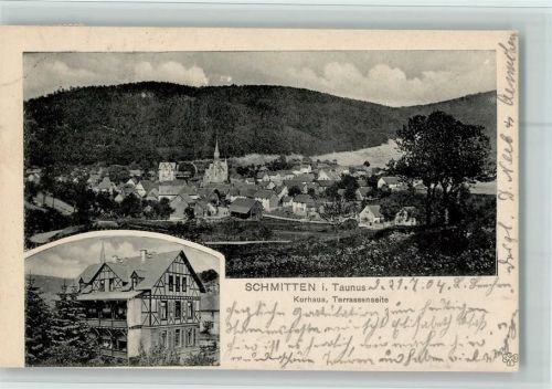 Schmitten 1904 Ortsansicht, Kurhaus Fachwerk