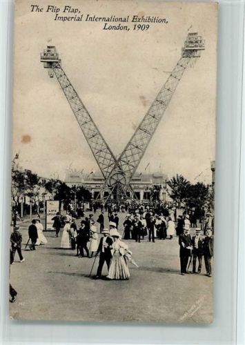 Karussel , the Flip Flap - Exposition 1909 - Valentines AK