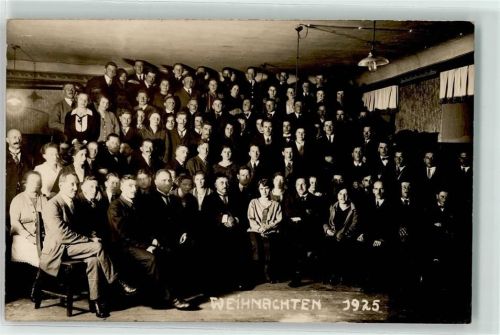 Tittmoning Gruppenaufnahme Weihnachten 1925 Ort handschriftlich