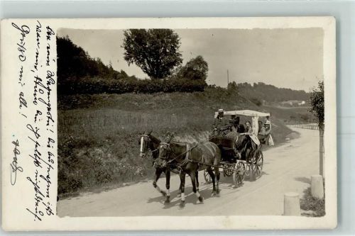 Eggenfelden 1914 Pferdekutsche Ort lt. Stempel