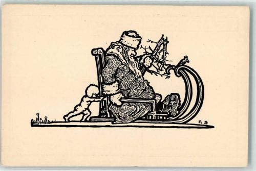 Schlitten sign. Rudolf Sievers AK