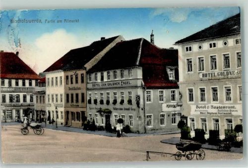Bischofswerda Partie am Altmarkt Hotel Zum goldenen Engel Hotel Goldne Sonne