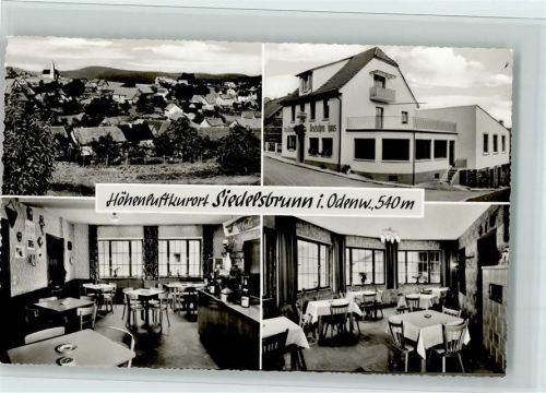 Siedelsbrunn Ortsansicht Gasthaus Deutsches Haus Innenaufnahmen Gastraum 4-Bildaufnahme