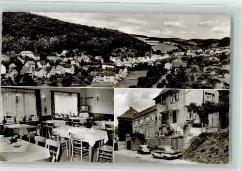 Gorxheim Gasthaus Cafe Scheller mit Innenansicht, sehr gute Erhaltung AK