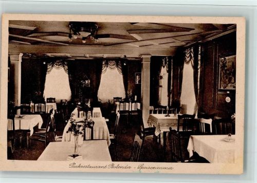 Bad Hersfeld 1940 Parkrestaurant Bolender Innenansicht Speisezimmer, gute Erhaltung AK