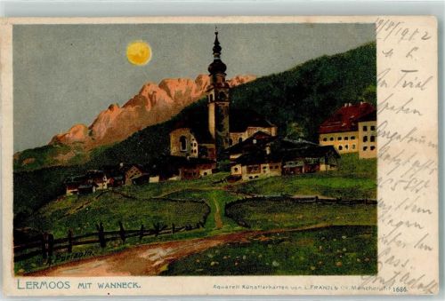 Lermoos 1902 mit Wanneck sign. A. Pertzold