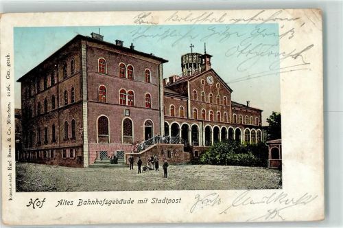 Hof 1902 Altes Bahnhofsgebäude Stadtpost