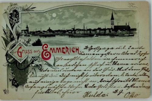 Emmerich 1899 Gruss aus - Hafen AK
