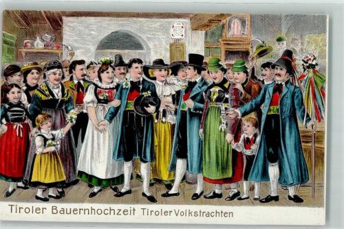 Verlag Guggenheim 7894 Tiroler Bauernhochzeit AK