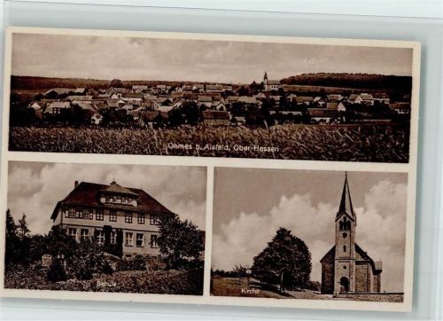 Ohmes Gesamtansicht Schule Kirche 3-Bildaufnahme