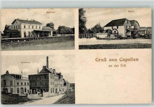 Capellen Bahnhof Mühle Mühlrad Brauerei