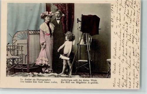 1903 Verlag K.V.i.B. Serie "Liebes-Photograph" Amor Nr. 1 AK