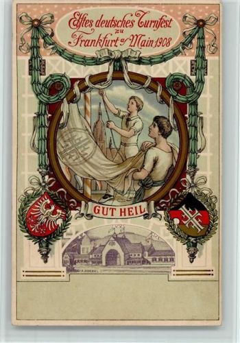 Frankfurt Offiz. Festpostkarte Nr. 1 , 1908 gute Erhaltung