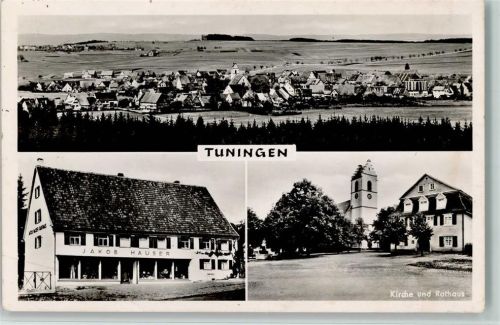 Tuningen 1954 Kirche und Rathaus, Handlung Jakob Hauser
